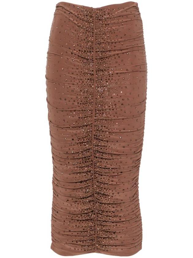 Andreādamo Midi Fitted Skirt With Rhinestones - ANDREADAMO - BALAAN 1