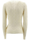 Women's Embroidered Logo Knit Top Cream - POLO RALPH LAUREN - BALAAN 4