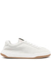 Bleached Leather Low Top Sneakers White - MIU MIU - BALAAN 1