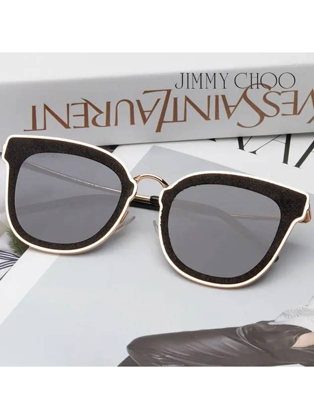 Sunglasses NILE S RHL 2K Women's Cat's Eye Suede Decoration Fashion - JIMMY CHOO - BALAAN 3