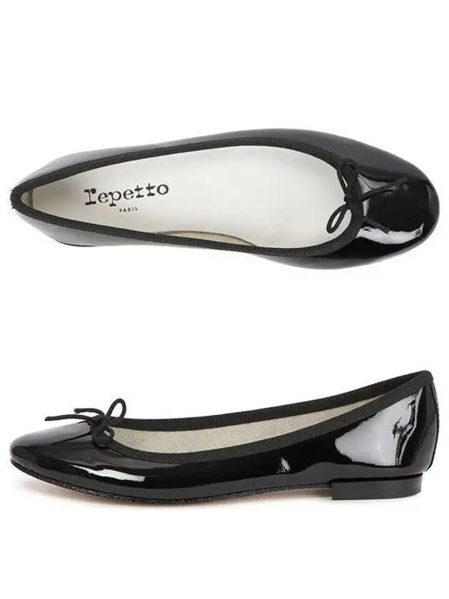 Women's Cendrillon Leather Ballerinas Flat Black - REPETTO - BALAAN 2