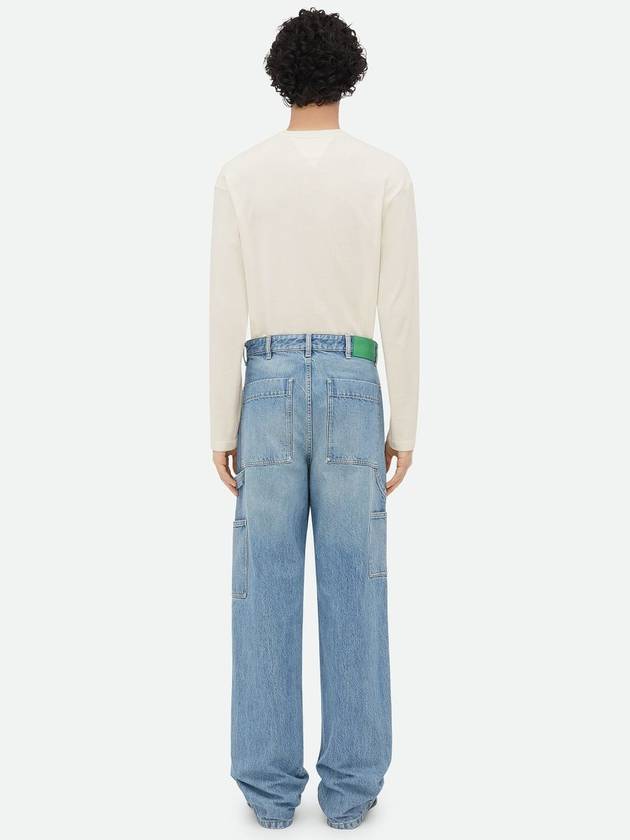 Cotton Straight Jeans Blue - BOTTEGA VENETA - BALAAN 4