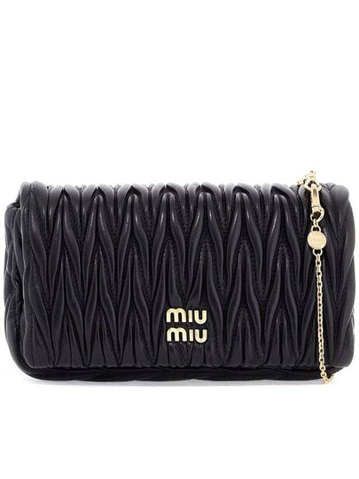 Matelasse Nappa Leather Logo Mini Bag Black - MIU MIU - BALAAN 2