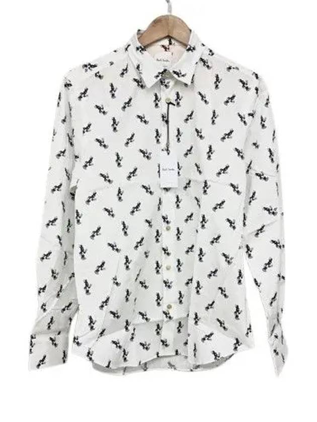 Rabbit Print Cotton Long Sleeve Shirt White - PAUL SMITH - BALAAN 2