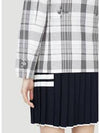 RWB Arm Banding Madras Check Jacket Med Grey - THOM BROWNE - BALAAN 4