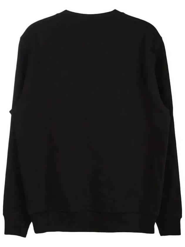 Men's Diagonal Fleece Logo Sweatshirt Black - CP COMPANY - BALAAN 4