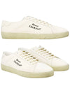 Court Classic SL/06 Embroidered Sneakers In Canvas And Leather Cream - SAINT LAURENT - BALAAN 2