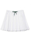 Banded pleated skirt WHITE WOMAN - MALBON GOLF - BALAAN 1