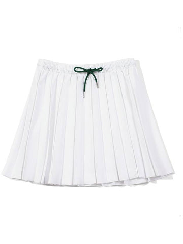 Banded pleated skirt WHITE WOMAN - MALBON GOLF - BALAAN 1