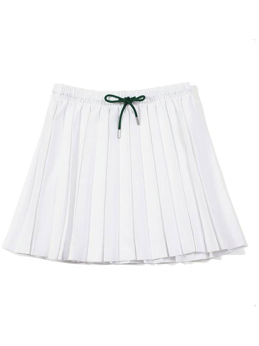 Banded pleated skirt WHITE WOMAN - MALBON GOLF - BALAAN 1