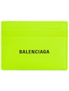 logo card wallet neon yellow - BALENCIAGA - BALAAN.
