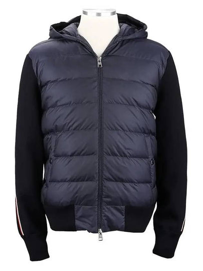 9B00022 M1131 742 Padded Wool Hoody Jacket Navy Blue - MONCLER - BALAAN 2