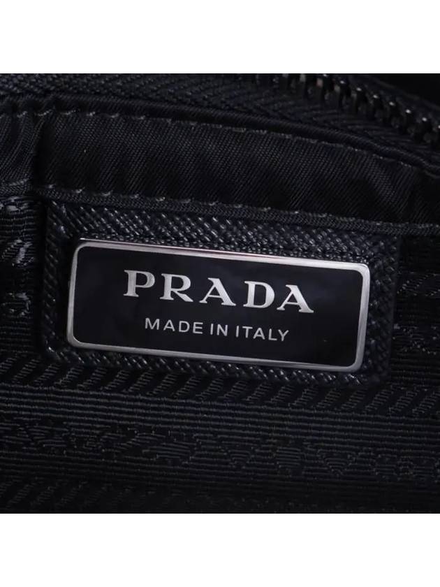 Triangle Logo Re-Nylon Saffiano Leather Cross Bag Black - PRADA - BALAAN 6