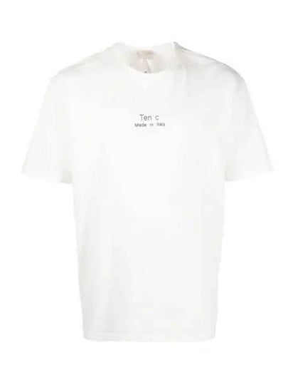 Men's Logo Short Sleeve T-Shirt White - TEN C - BALAAN 2