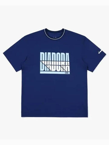 Diadora tennis performance graphic short sleeve t shirt BLUE - DIADORA - BALAAN 1