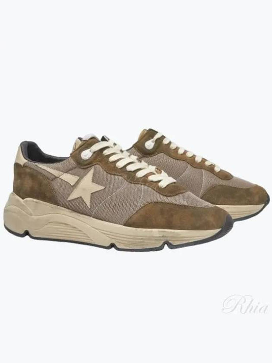 Running Sole Mesh Low Top Sneakers Olive Green - GOLDEN GOOSE - BALAAN 2