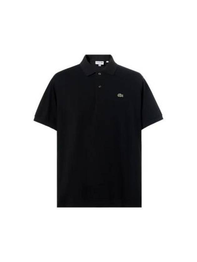 Men's Logo Classic Fit Cotton Short Sleeve Polo Shirt Black - LACOSTE - BALAAN 2