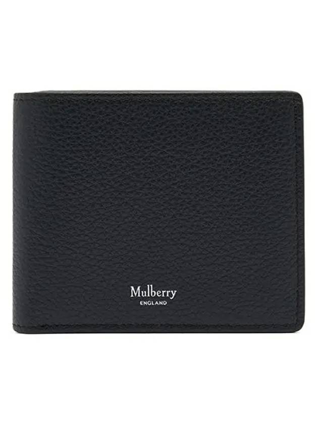 Men's Logo Printed Leather Half Wallet Black - MULBERRY - BALAAN 3