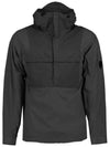 Men's Lens Wappen Hooded Anorak Black - CP COMPANY - BALAAN 3