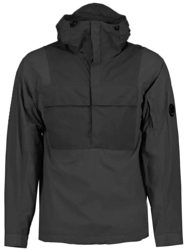 Men's Lens Wappen Hooded Anorak Black - CP COMPANY - BALAAN 3