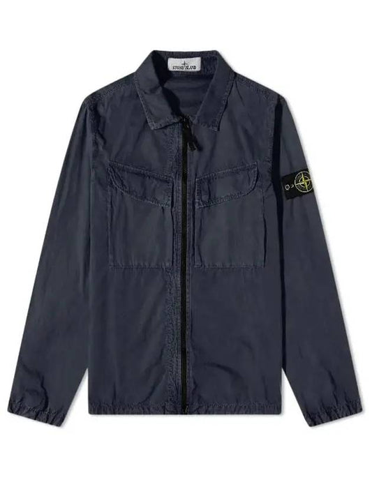 Wappen Patch Old Effect Zip-Up Jacket Navy - STONE ISLAND - BALAAN 2