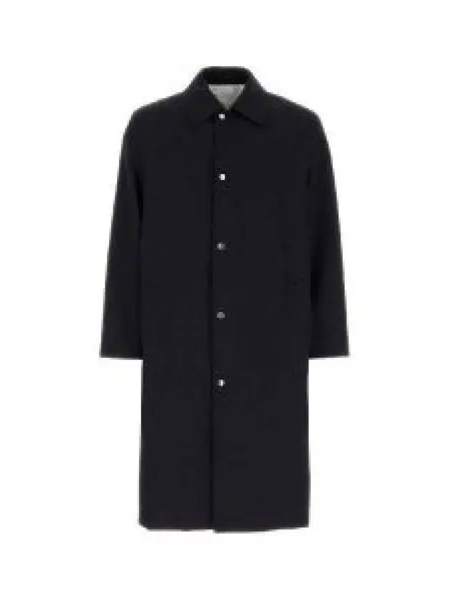 Wardrobe W Sports Wool Trench Coat Navy - JIL SANDER - BALAAN 2