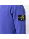 Men's Waffen Patch Round Neck Knit Top Blue - STONE ISLAND - BALAAN 4