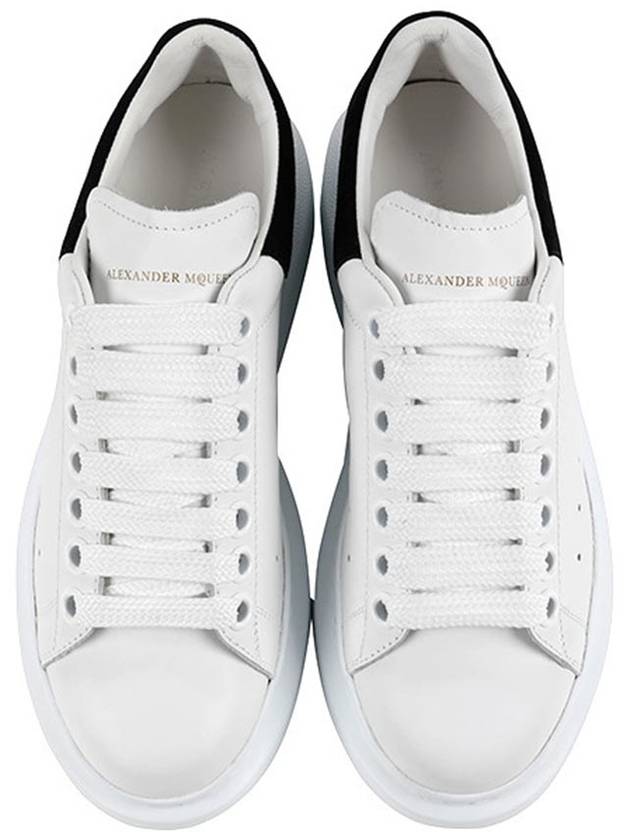 Oversized Leather Tab Low Top Sneakers White - ALEXANDER MCQUEEN - BALAAN 3