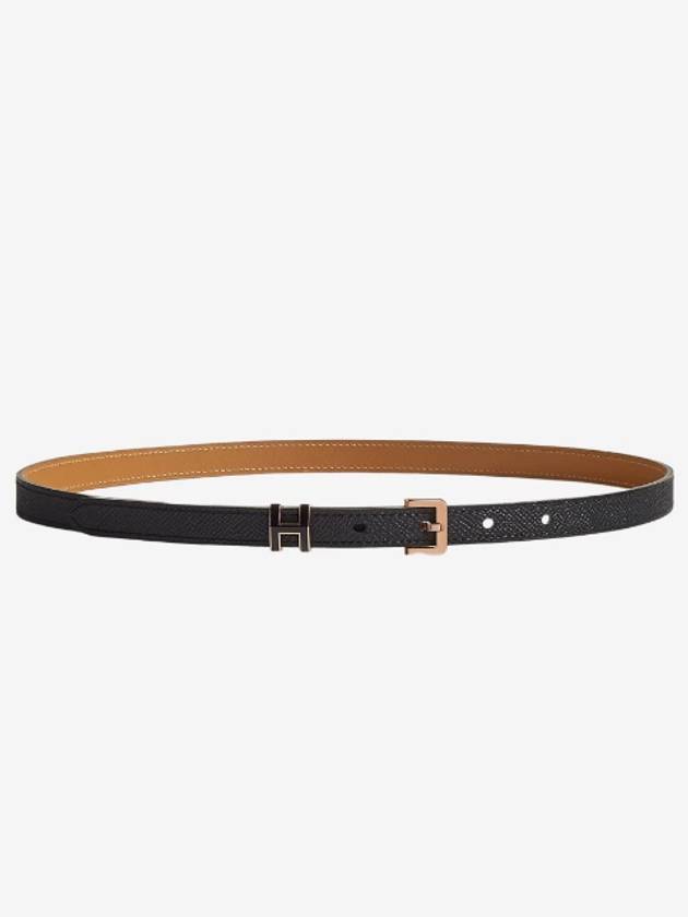 Women's Pop H 15 Leather Belt Black - HERMES - BALAAN 2