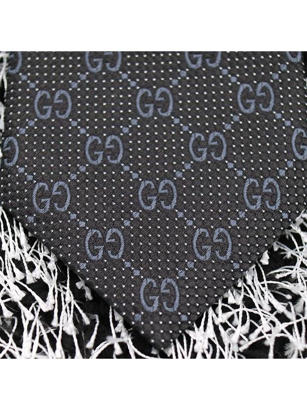 Men's GG Dot Pattern Silk Necktie Black - GUCCI - BALAAN 4