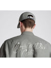 Cotton Blend Bomber Jacket Grey - DIOR - BALAAN 4