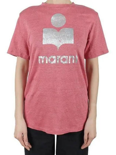 Zwell Logo Print Short Sleeve T-Shirt Pink - ISABEL MARANT - BALAAN 2