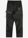 Men's Fire Signature Logo Track Pants Black - MARCELO BURLON - BALAAN 3