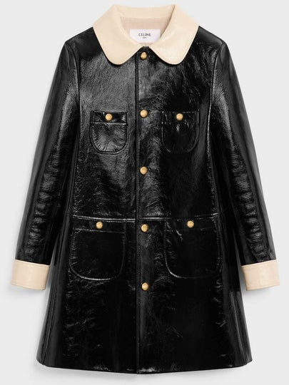 Babydoll Leather Single Coat Black - CELINE - BALAAN 2