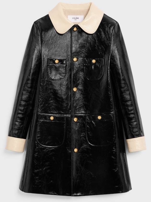 Babydoll Leather Single Coat Black - CELINE - BALAAN 1