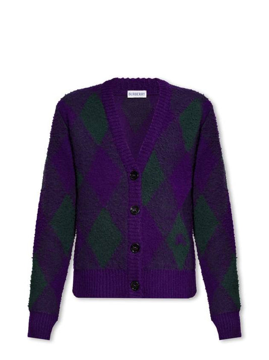 argyle wool cardigan - BURBERRY - BALAAN 1