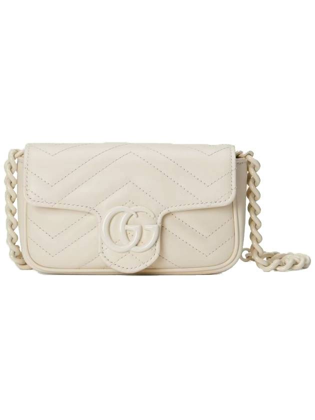 GG Marmont Belt Bag White - GUCCI - BALAAN 1