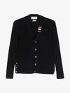 Cable Knitwear Virgin Wool Cardigan Navy - THOM BROWNE - BALAAN 3