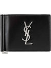 Monogram Money Clip Half Wallet Black - SAINT LAURENT - BALAAN 2