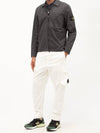 Wappen Patch Supima Twill Stretch Cotton Zip-up Jacket Grey - STONE ISLAND - BALAAN 7