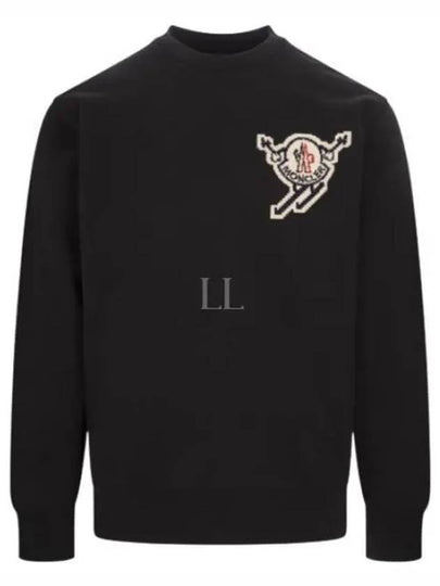 ski patch sweatshirt black - MONCLER - BALAAN 2