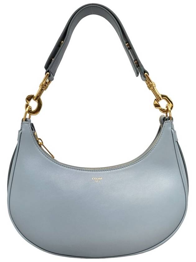 Women s Celine 196923 Ice Blue Color Leather Abba Hobo Shoulder Bag - CELINE - BALAAN 1