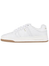 61 Cracked Leather Low Top Sneakers White - SAINT LAURENT - 4