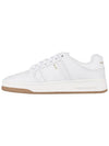 61 Cracked Leather Low Top Sneakers White - SAINT LAURENT - BALAAN 4