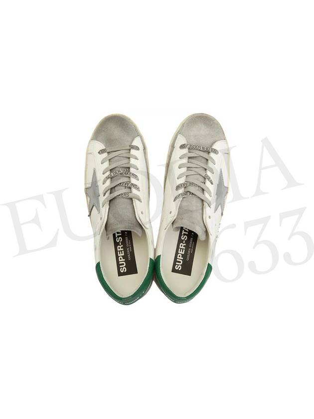 Superstar Green Heel Tab Leather Sneakers White - GOLDEN GOOSE - BALAAN 4