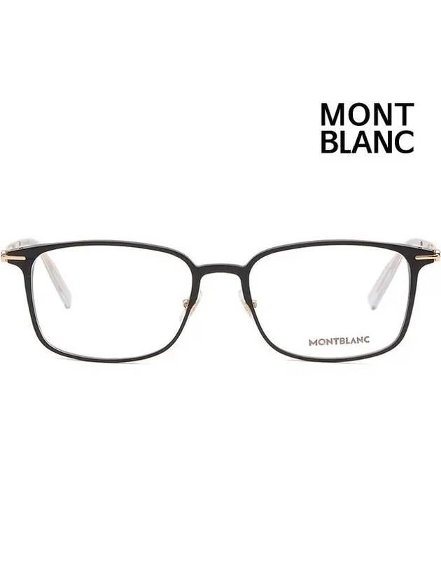Eyewear MB0196OK 005 Titanium Asian Fit Glasses Black Gold - MONTBLANC - BALAAN 4