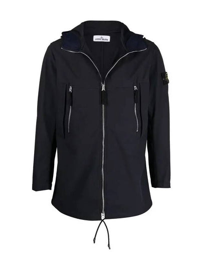 Wappen Light Soft Shell Hooded Jacket Navy - STONE ISLAND - BALAAN 2