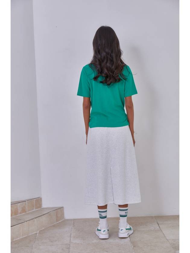 Recycled Maxi Skirt White Melange Grey - THE GREEN LAB - BALAAN 10