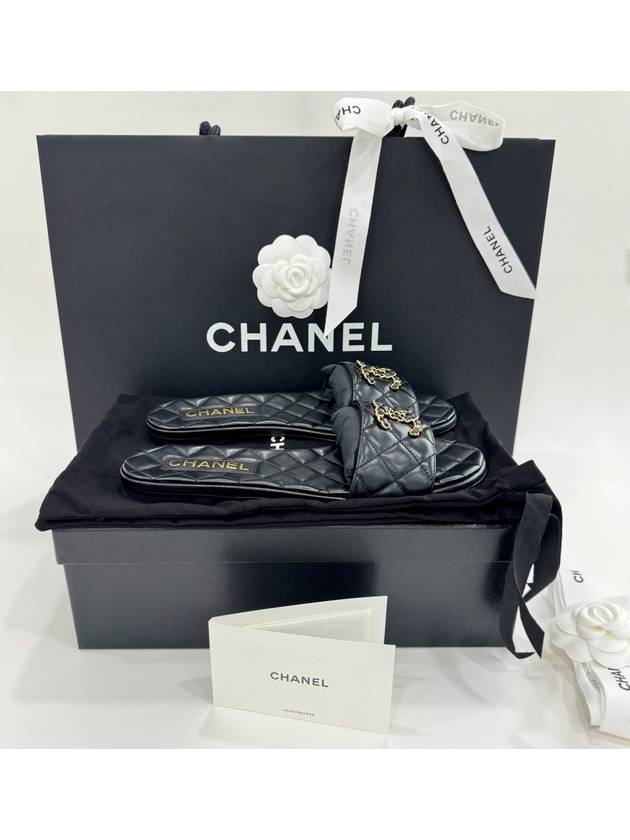 Chain CC Logo Quilted Slipper Mule G39954 - CHANEL - BALAAN 10