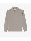 Men's Sweaterlike Long Sleeve Polo Shirt Light Brown - LACOSTE - BALAAN 2